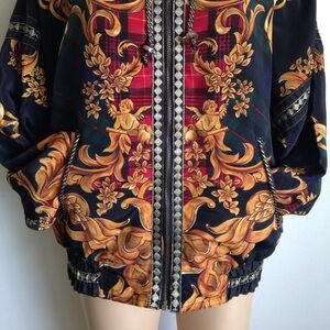 Designer Black and Gold Windbreaker